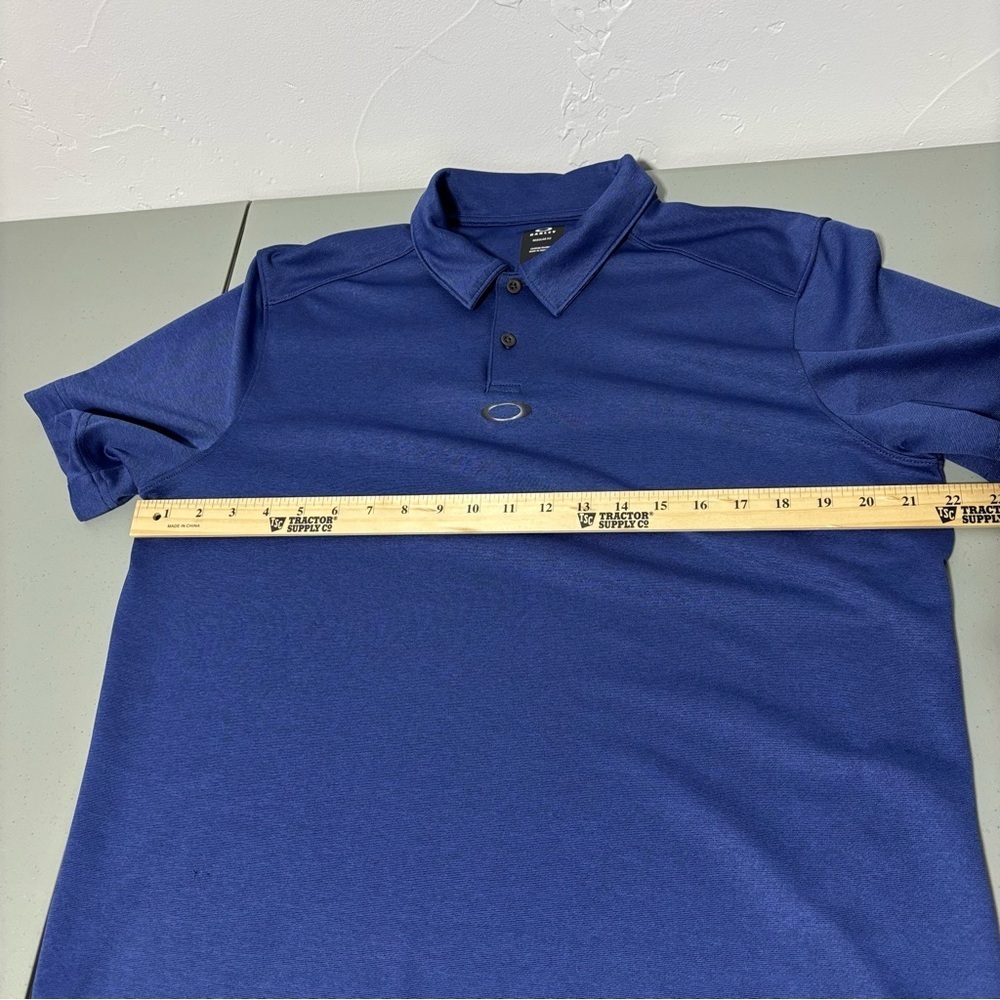 Oakley Regular Fit Short Sleeve Polo Men's Large Blue Athletic Casual FLAW Shirt - Picture 6 of 9